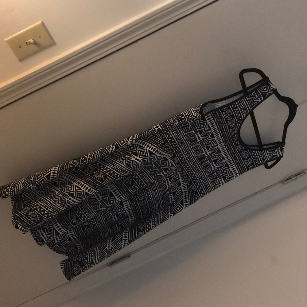 Black and White Patterned Dress